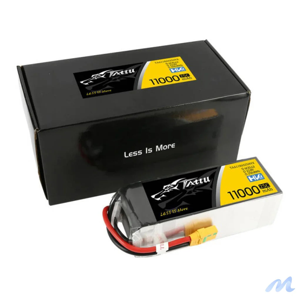 Tattu 11000mAh 22.8V HV 25C 6S1P Lipo Battery Pack with XT90-S (anti-spark) Plug