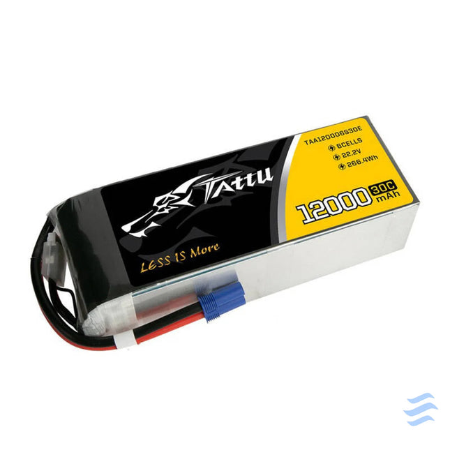 Tattu 12000mAh 22.2V 30C 6S1P UAV Lipo Battery Pack with EC5 plug Lithium and NiMH