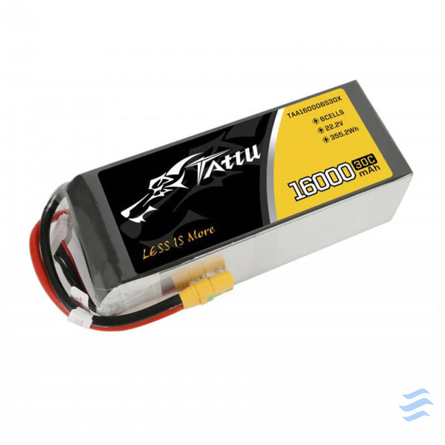 Tattu 16000mAh 22.2V 30C 6S1P LiPo Battery Pack with XT90 Anti spark Plug Lithium and NiMH