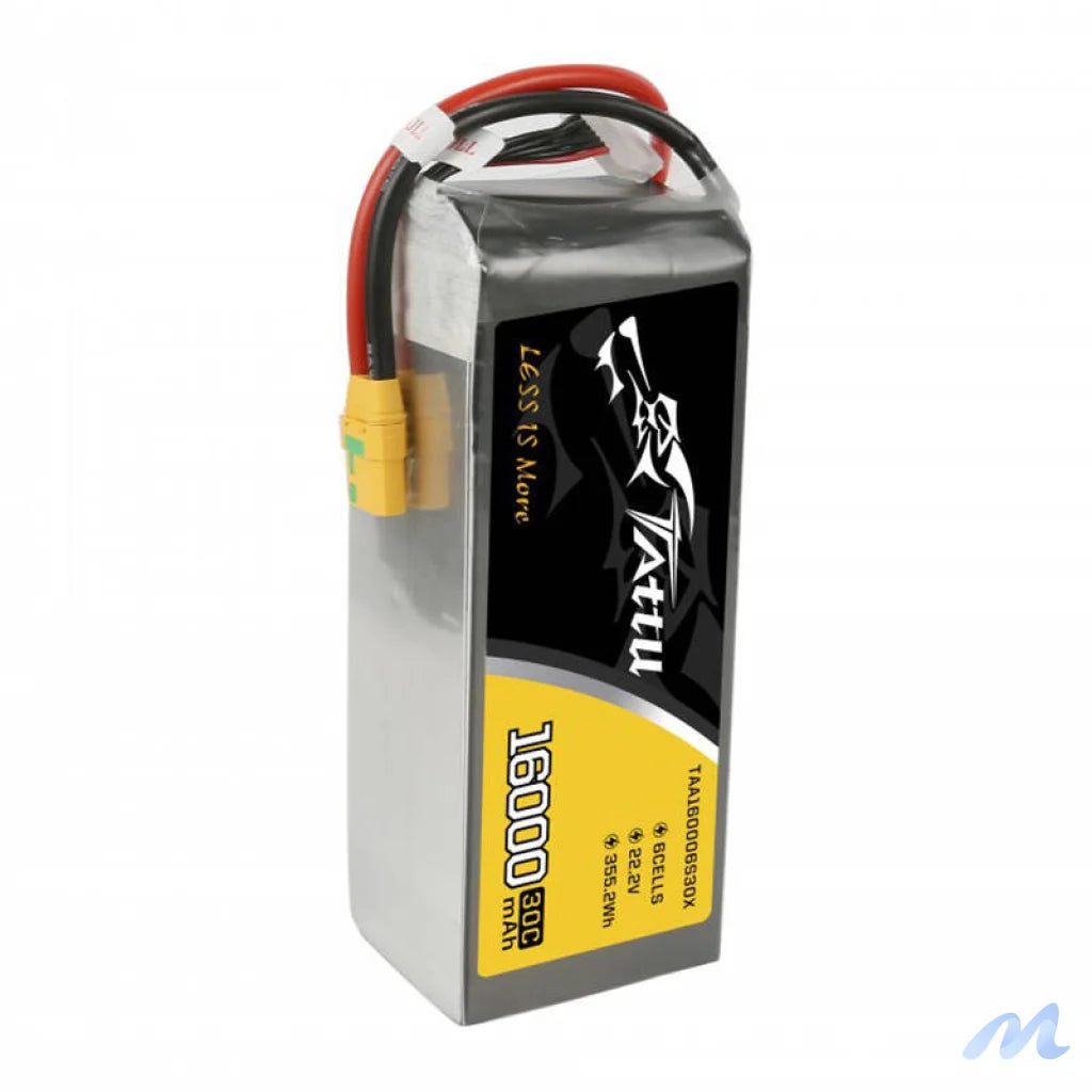 Tattu 16000mAh 22.2V 30C 6S1P LiPo Battery Pack with XT90 Anti-spark Plug