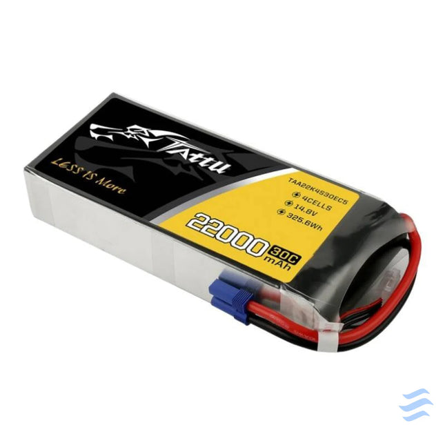 Tattu 22000mAh 14.8V 30C 4S1P Lipo Battery Pack with EC5 Lithium and NiMH