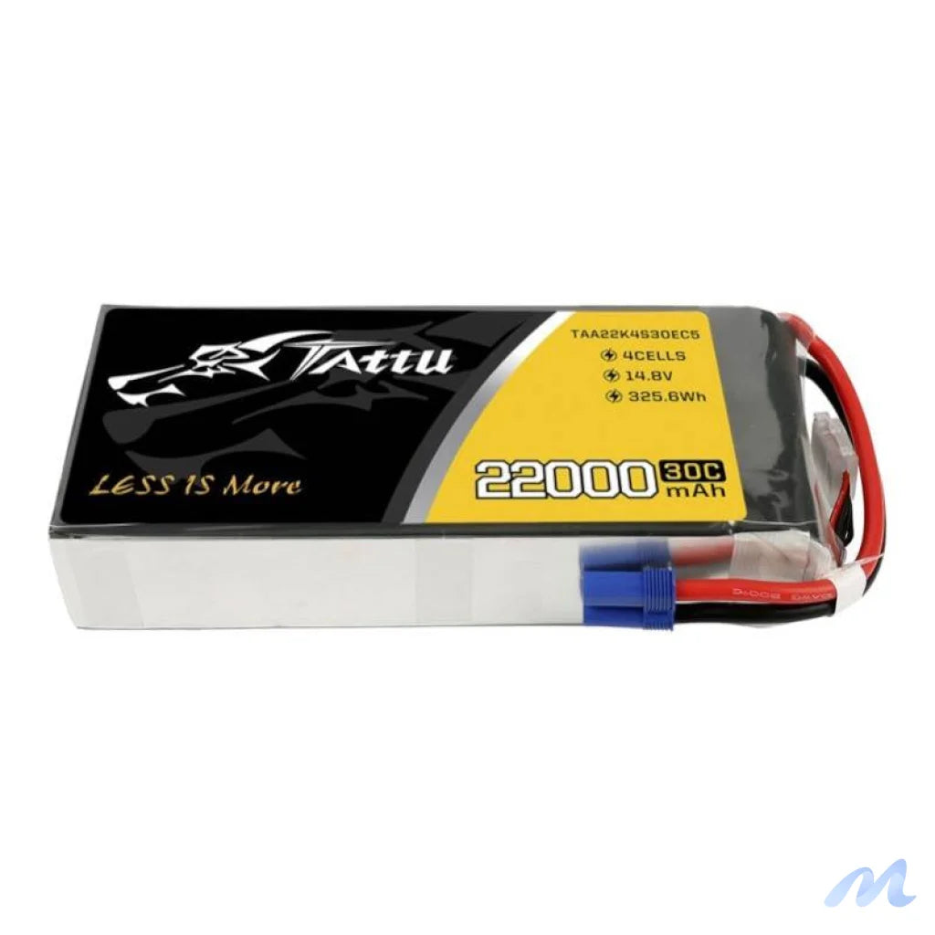 Tattu 22000mAh 14.8V 30C 4S1P Lipo Battery Pack with EC5