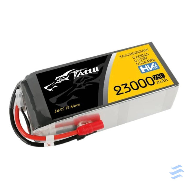 Tattu 23000mAh 22.8V 25C 6S1P Lipo Battery Pack With XT150 + AS150 Lithium and NiMH