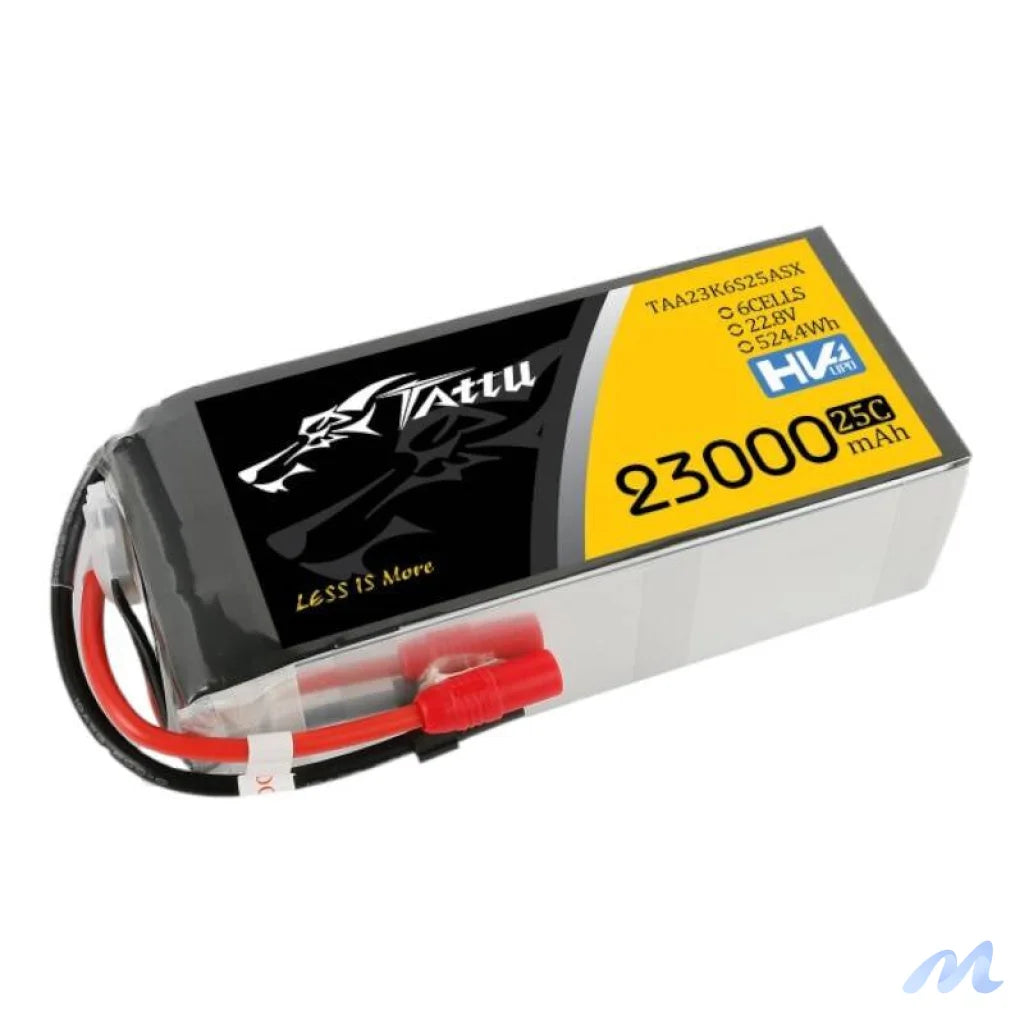 Tattu 23000mAh 22.8V 25C 6S1P Lipo Battery Pack With XT150+AS150