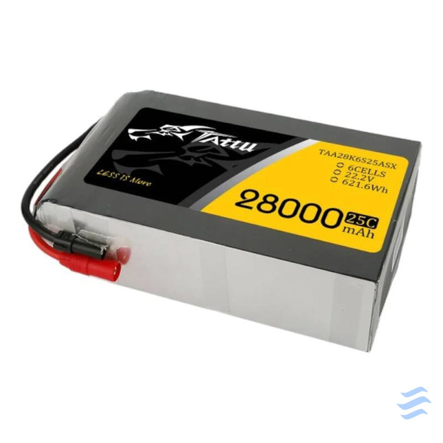Tattu 28000mAh 22.2V 25C 6S1P Lipo Battery Pack with AS150 + XT150 Lithium and NiMH