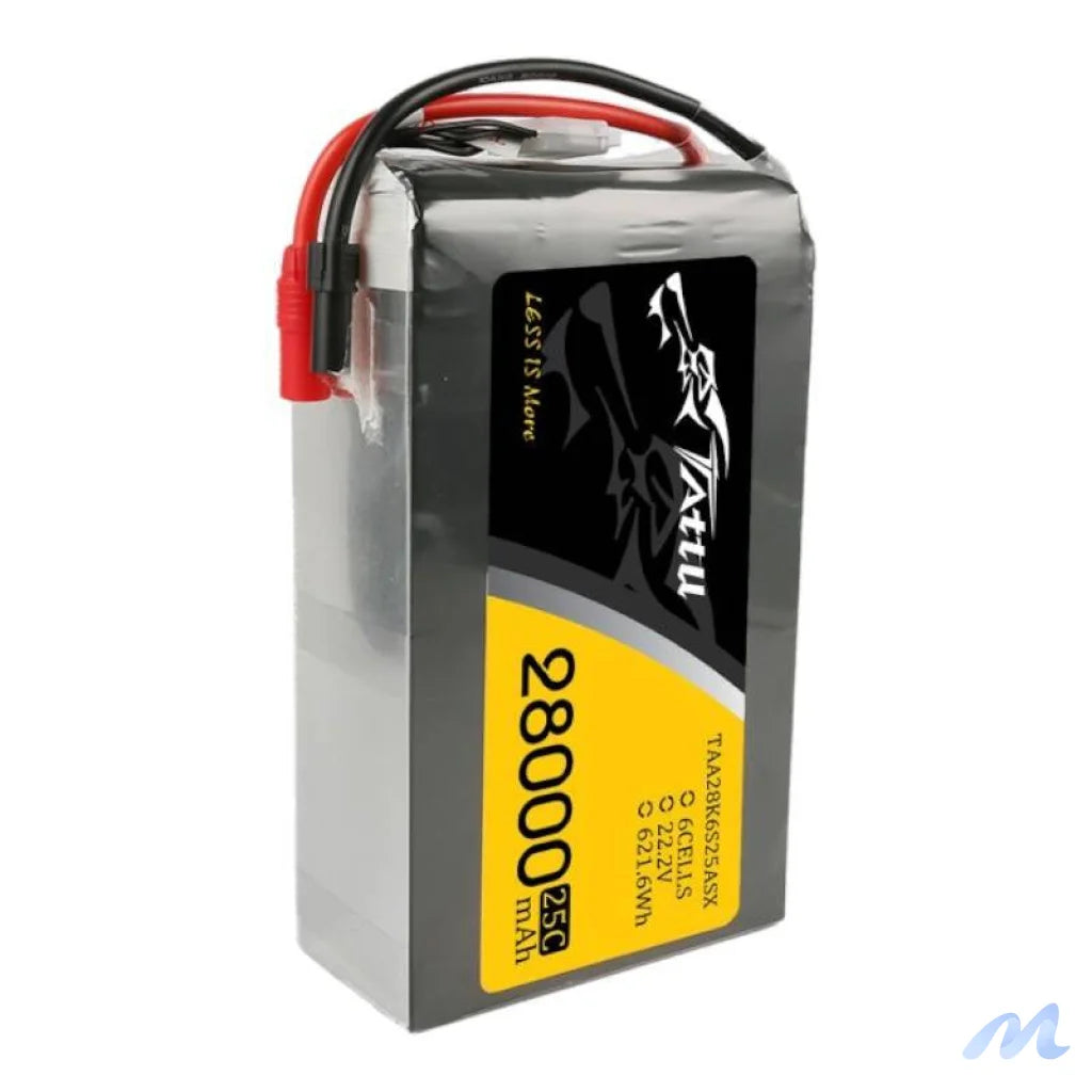 Tattu 28000mAh 22.2V 25C 6S1P Lipo Battery Pack with AS150+XT150