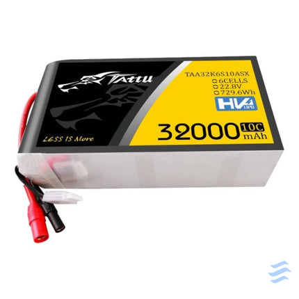 Tattu 32000mAh 22.2V 25C 6S1P Lipo Battery Pack with AS150 + XT150 Lithium and NiMH