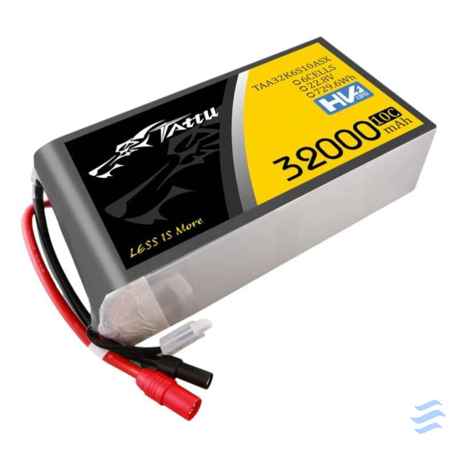Tattu 32000mAh 22.2V 25C 6S1P Lipo Battery Pack with AS150 + XT150 Lithium and NiMH