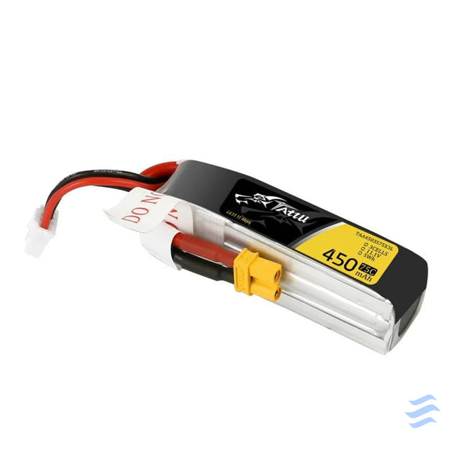 Tattu 450mAh 11.1V 75C 3S1P Long battery Lithium and NiMH