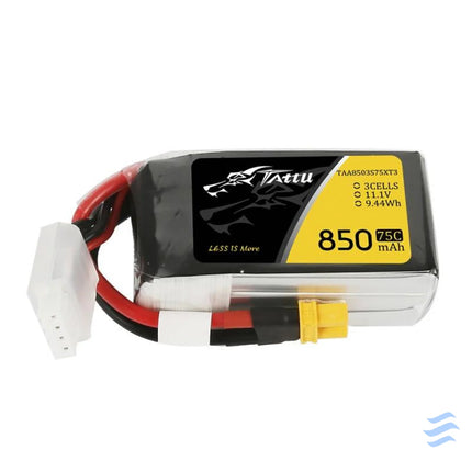 Tattu 850mAh 11.1V 75C 3S1P Battery Connector XT30 Lithium and NiMH
