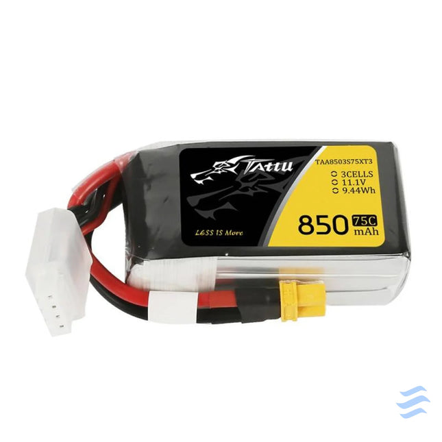 Tattu 850mAh 11.1V 75C 3S1P Battery Connector XT30 Lithium and NiMH