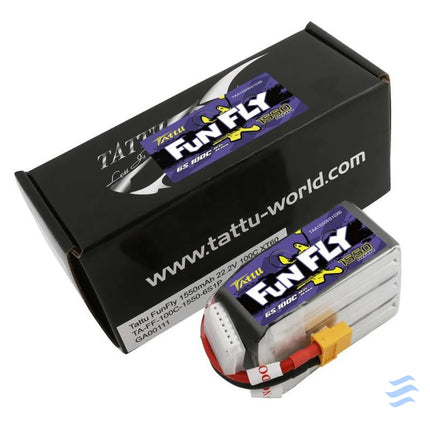 Tattu Funfly 1550mAh 22.2V 100C 6S1P XT60 battery Lithium and NiMH