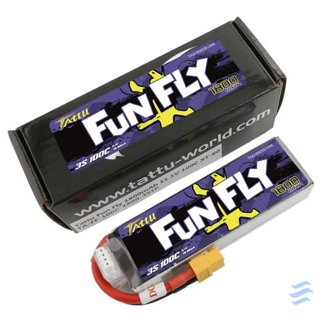 Tattu Funfly 1800mAh 11.1V 100C 3S1P XT60 battery Lithium and NiMH