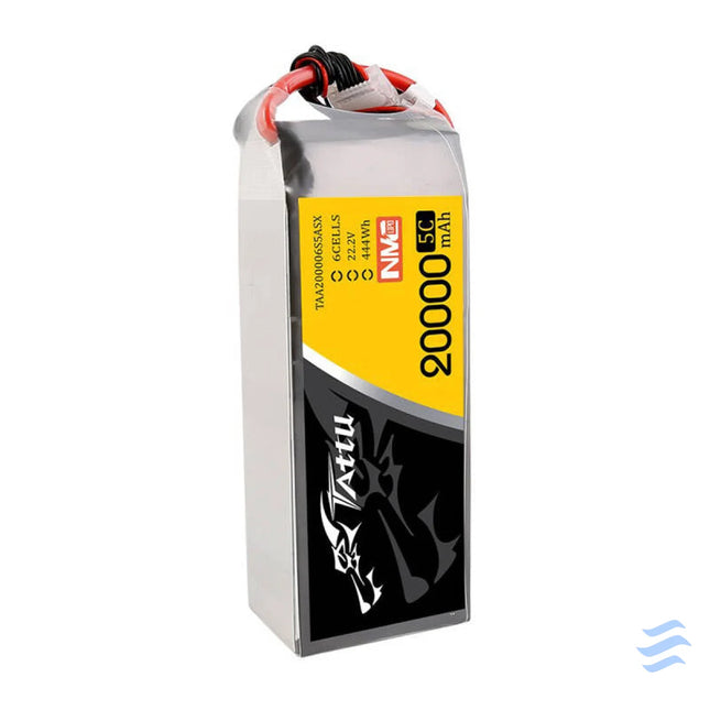Tattu NMC 20000mAh 22.2V 5C 6S1P Lipo Battery Pack with AS150 + XT150 plug Lithium and NiMH