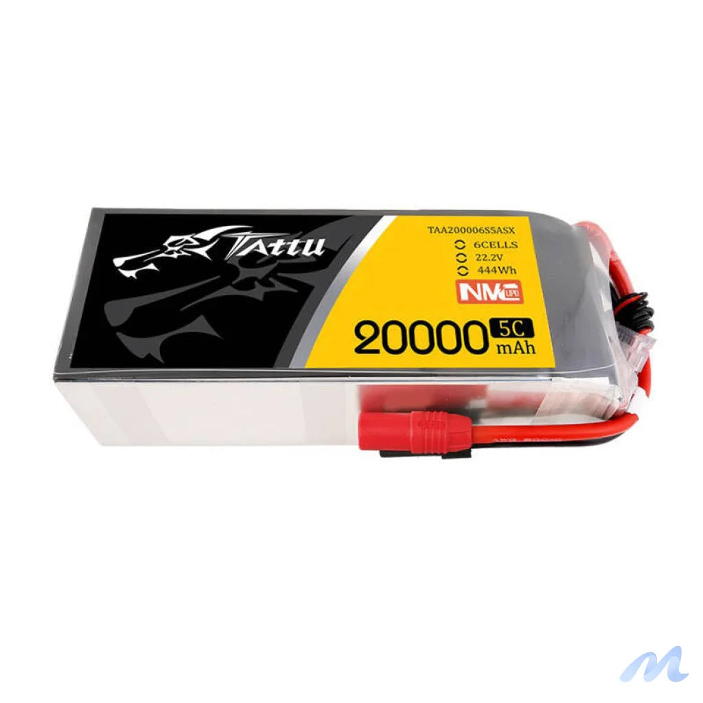 Tattu NMC 20000mAh 22.2V 5C 6S1P Lipo Battery Pack with AS150+XT150 plug