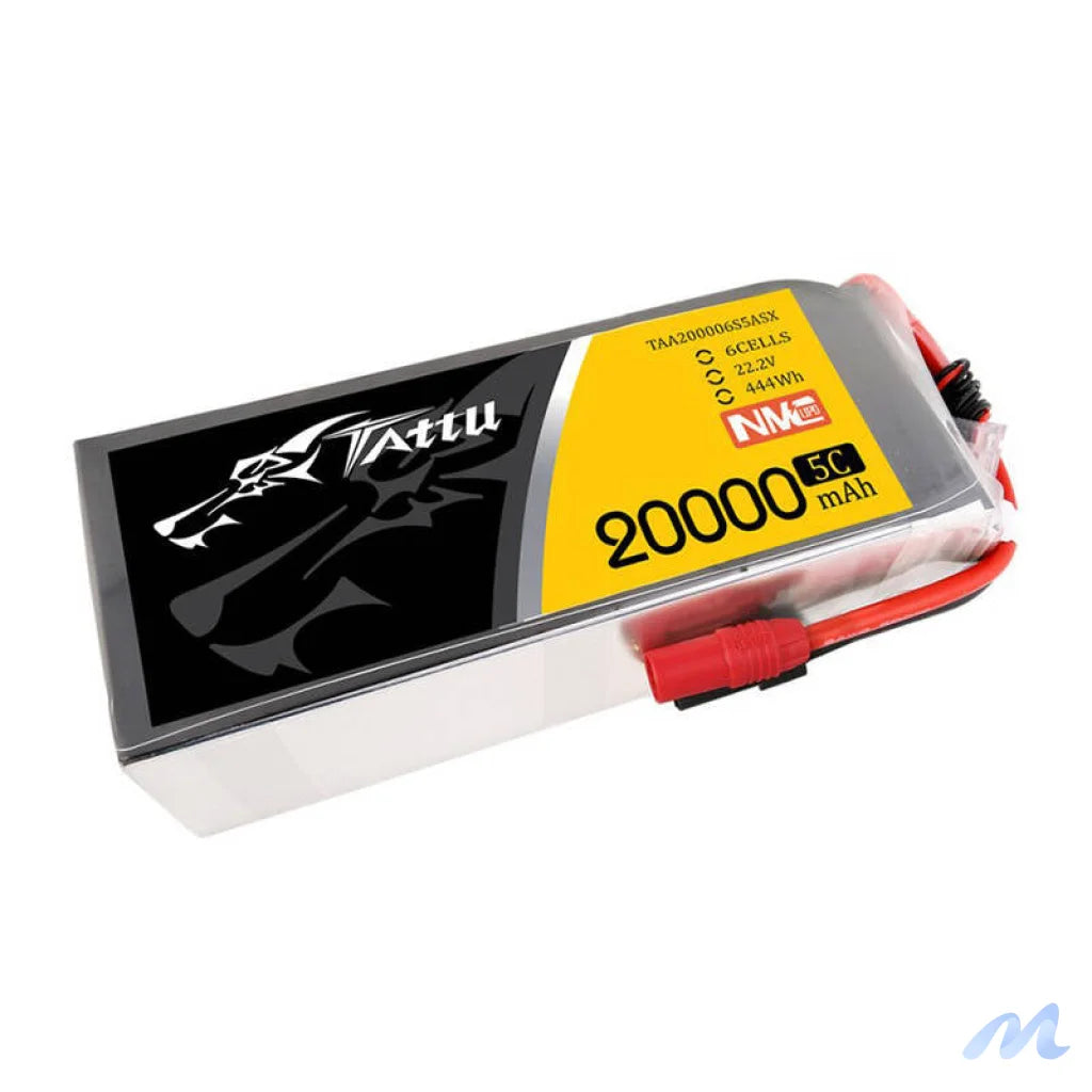Tattu NMC 20000mAh 22.2V 5C 6S1P Lipo Battery Pack with AS150+XT150 plug