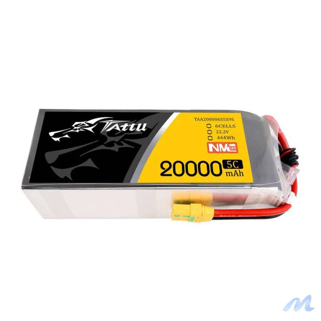 Tattu NMC 20000mAh 22.2V 5C 6S1P Lipo Battery Pack with XT90-S plug
