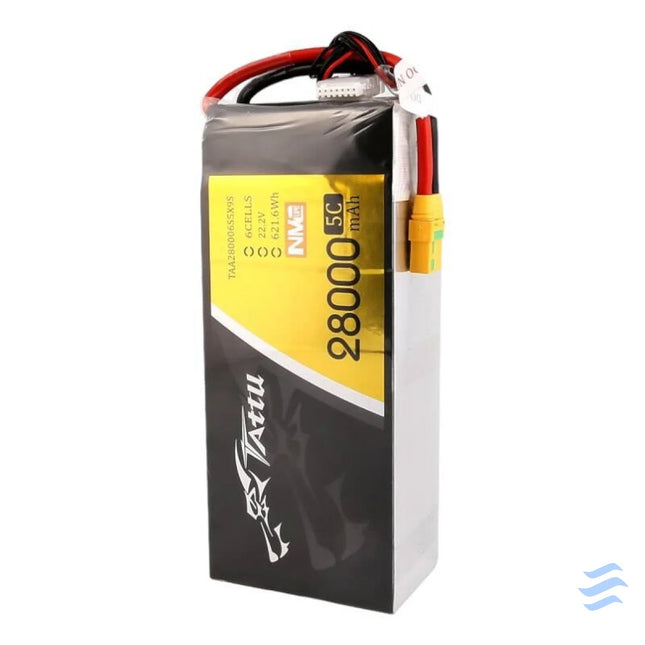Tattu NMC 28000mAh 22.2V 5C 6S1P Lipo Battery Pack with XT90 S plug Lithium and NiMH