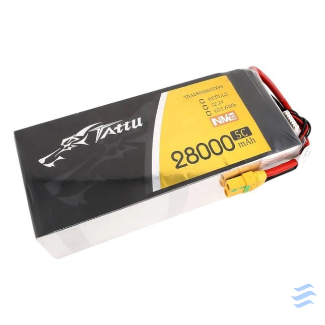Tattu NMC 28000mAh 22.2V 5C 6S1P Lipo Battery Pack with XT90 S plug Lithium and NiMH