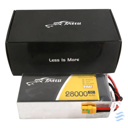 Tattu NMC 28000mAh 22.2V 5C 6S1P Lipo Battery Pack with XT90 S plug Lithium and NiMH
