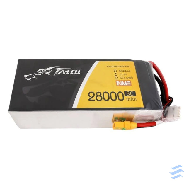 Tattu NMC 28000mAh 22.2V 5C 6S1P Lipo Battery Pack with XT90 S plug Lithium and NiMH