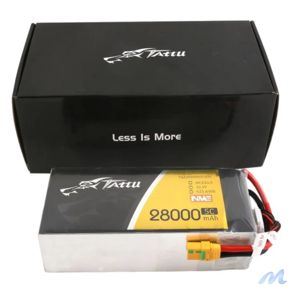 Tattu NMC 28000mAh 22.2V 5C 6S1P Lipo Battery Pack with XT90-S plug