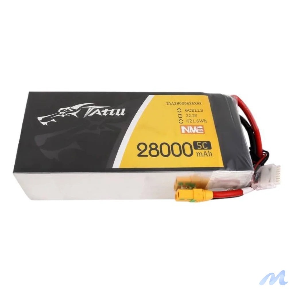 Tattu NMC 28000mAh 22.2V 5C 6S1P Lipo Battery Pack with XT90-S plug