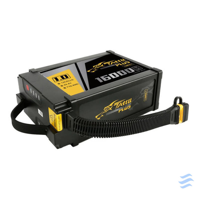 Tattu Plus 1.0 Compact version 16000mAh 12S 15C 44.4V Lipo battery pack with AS150U Plug Lithium and NiMH