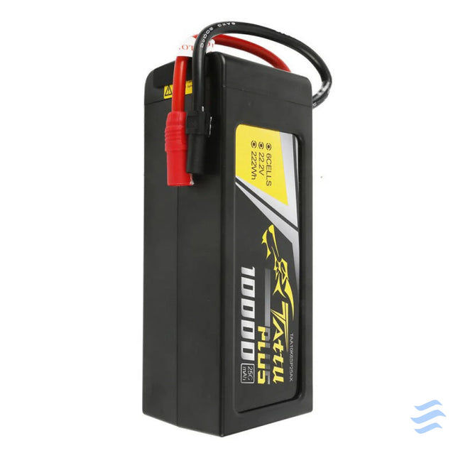 Tattu Plus 10000mAh 22.2V 25C 6S1P Lipo Battery Pack with AS150 + XT150 plug Lithium and NiMH