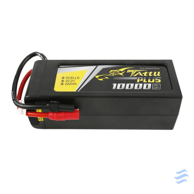 Tattu Plus 10000mAh 22.2V 25C 6S1P Lipo Battery Pack with AS150 + XT150 plug Lithium and NiMH
