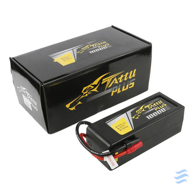 Tattu Plus 10000mAh 22.2V 25C 6S1P Lipo Battery Pack with AS150 + XT150 plug Lithium and NiMH