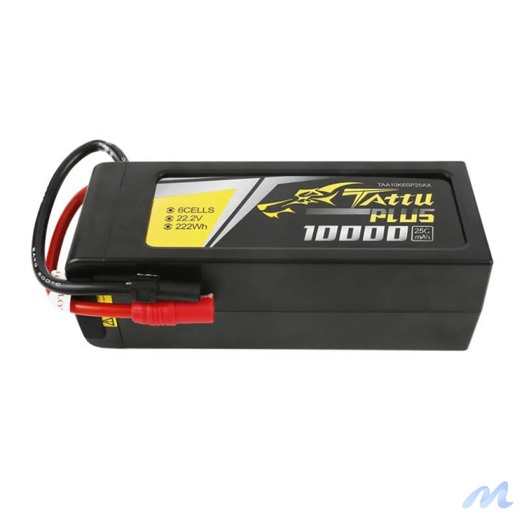 Tattu Plus 10000mAh 22.2V 25C 6S1P Lipo Battery Pack with AS150+XT150 plug