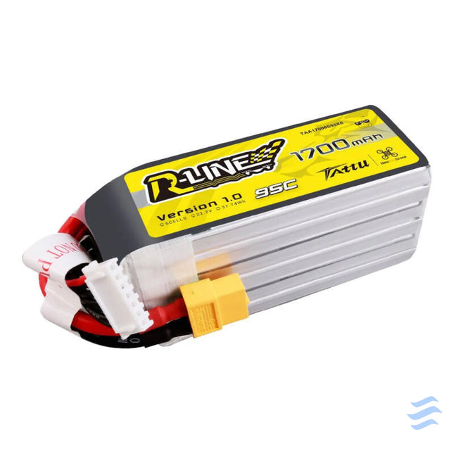 Tattu R Line 22.2V 1700mAh 6S 95C Lipo Battery with XT60 Plug Lithium and NiMH