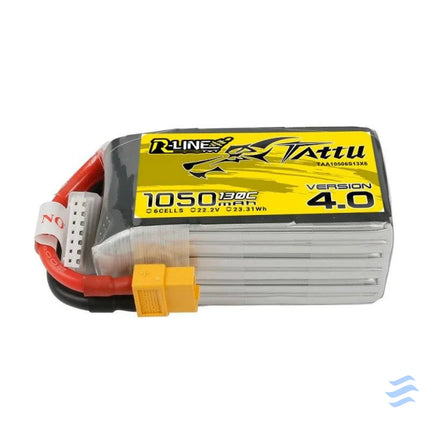 Tattu R Line 4.0 1050mAh 22.2V 130C 6S1P XT60 Battery Lithium and NiMH
