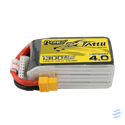 Tattu R Line 4.0 1300mAh 22.2V 130C 6S1P XT60 Battery Lithium and NiMH