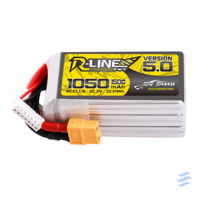 Tattu R Line 5.0 1050mAh 22.2V 6S 150C XT60 Plug Battery Lithium and NiMH