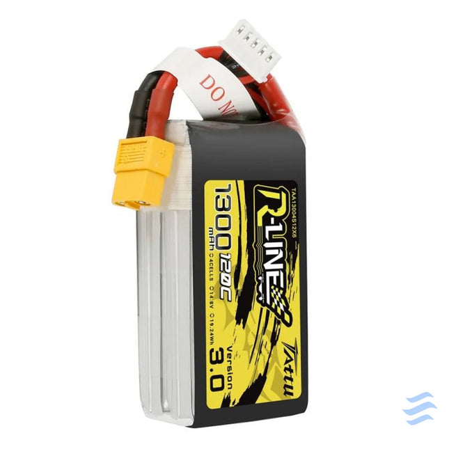 Tattu R Line Version 3.0 1300mAh 14.8V 120C 4S1P XT60 battery Lithium and NiMH