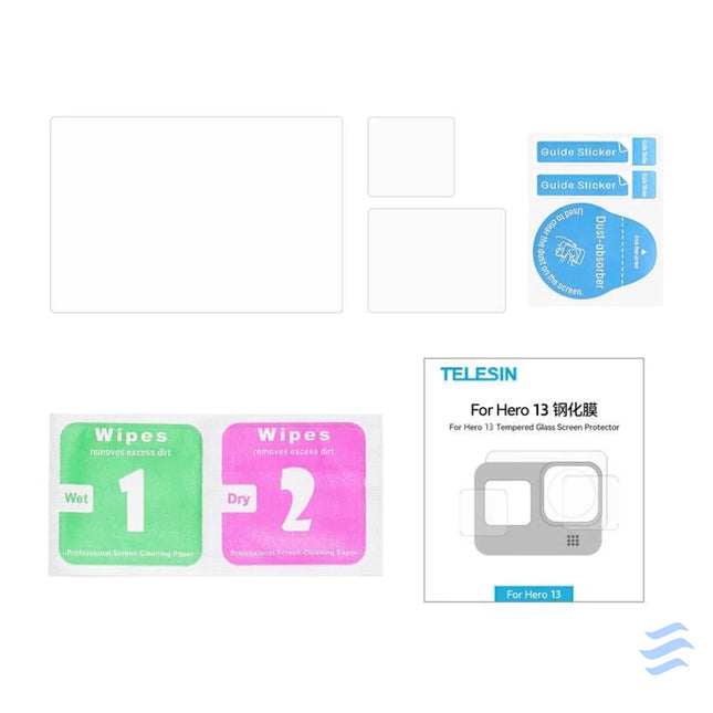 Telesin 3 in 1 Tempered Glass for GoPro Hero 13 Black (S6 FLM 07 TGP) For sports cameras