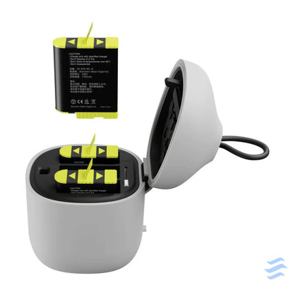 Telesin Allin box triple channel charger + 3 batteries for GoPro Hero 12 / 11 / 10 / 9 (yellow) For sports cameras