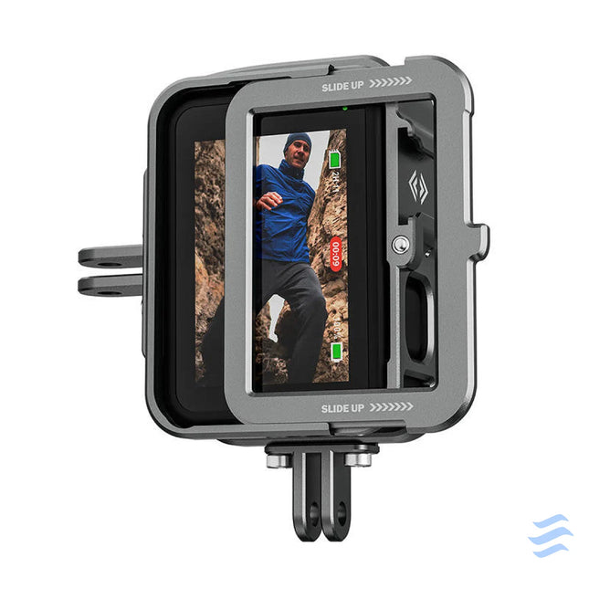 TELESIN Aluminum cage for GoPro Hero 12/11/10/9 + vertical adapter For sports cameras