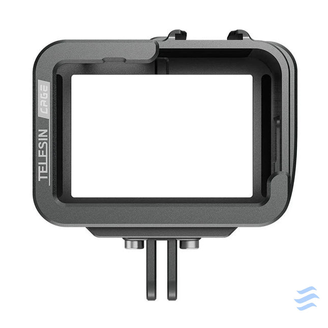 TELESIN Aluminum cage for GoPro Hero 12/11/10/9 + vertical adapter For sports cameras