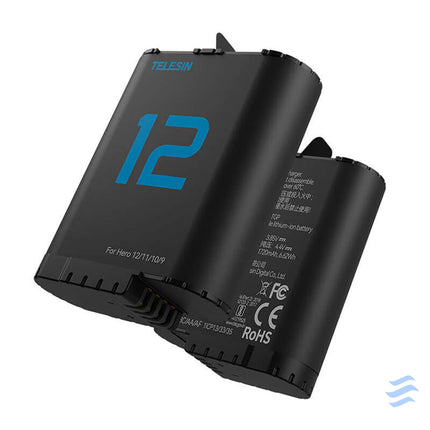TELESIN dual battery charger for GoPro Hero 12/11/10/9 For sports cameras