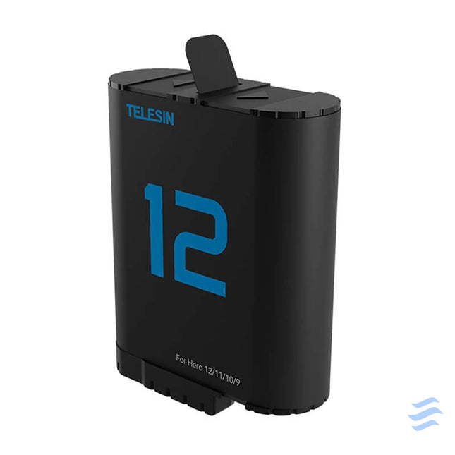 TELESIN lithium battery for GoPro Hero 12/11/10/9 (blue) For sports cameras