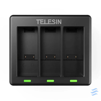 Telesin three channel charger + 2 batteries for GoPro Hero 9 / 10 / 11 / 12 (GP BTR 903 B) For sports cameras