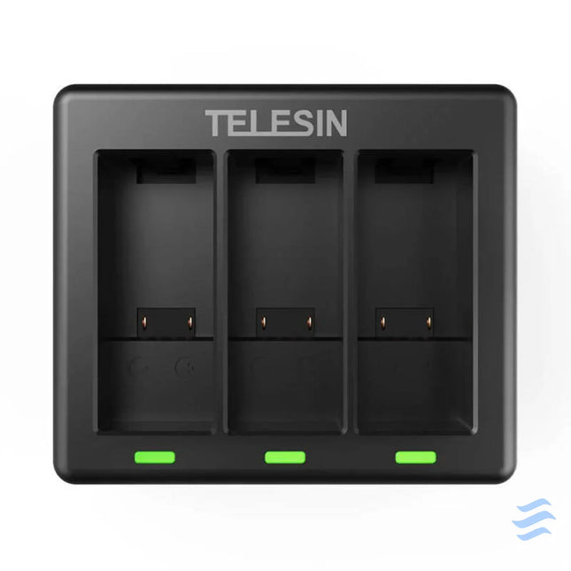 Telesin three channel charger + 2 batteries for GoPro Hero 9 / 10 / 11 / 12 (GP BTR 903 B) For sports cameras