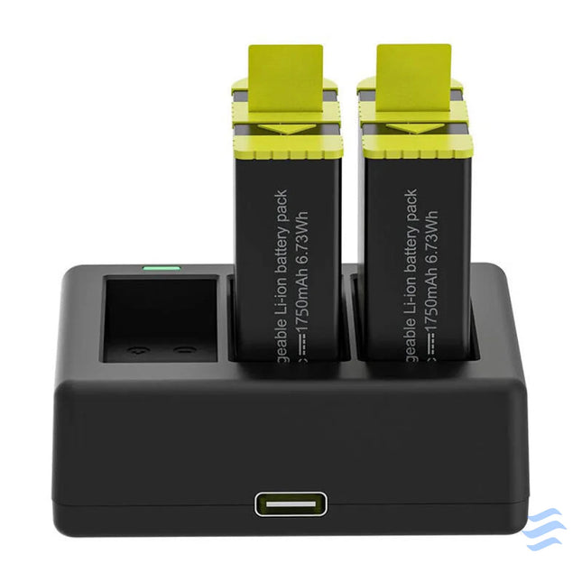 Telesin three channel charger + 2 batteries for GoPro Hero 9 / 10 / 11 / 12 (GP BTR 903 B) For sports cameras