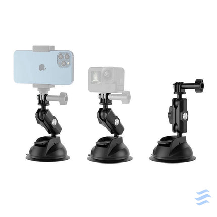 TELESIN Universal Suction Cup Holder with phone holder and action camera mounting TE SUC 012 Straps mounts and holders