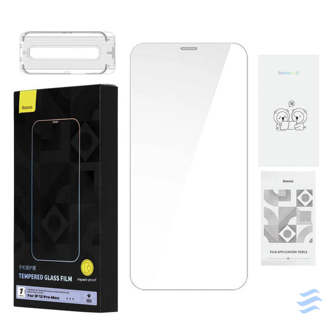 Tempered Glass Baseus 0.4mm Iphone 12 Pro MAX + cleaning kit For smartphones
