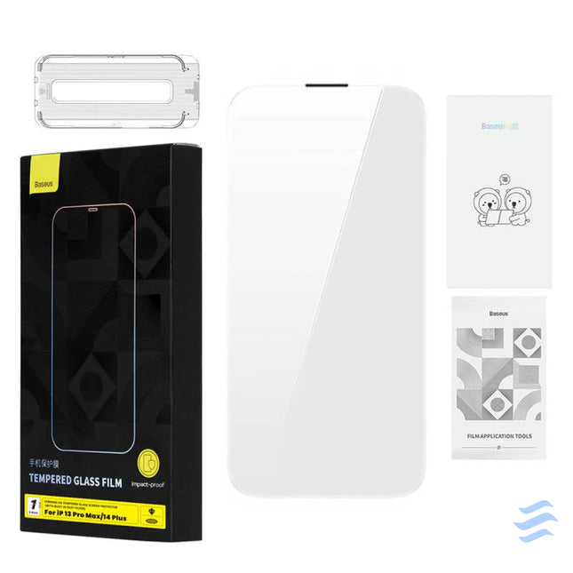 Tempered Glass Baseus 0.4mm Iphone 13 Pro Max/14 Plus + cleaning kit For smartphones
