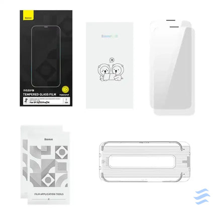 Tempered Glass Baseus Corning for iPhone 13/13 Pro/14 with built in dust filter For smartphones